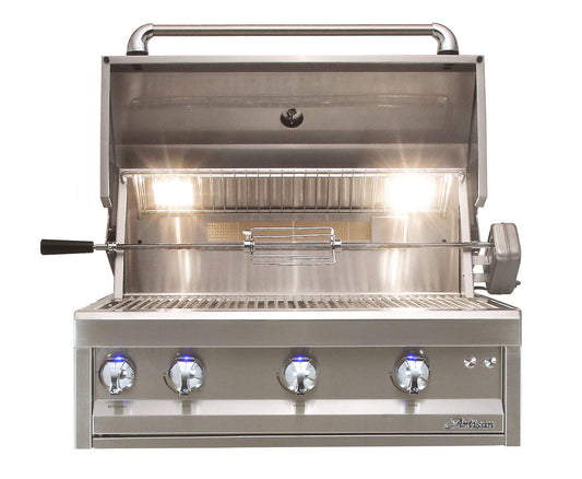 Artisan 32" 3 Burner Built-In Gas Grill - w/Rotisserie & Light