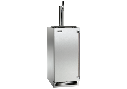 Perlick 15 inch Signature Series Outdoor Beer Dispenser, Stainless Steel Solid Door