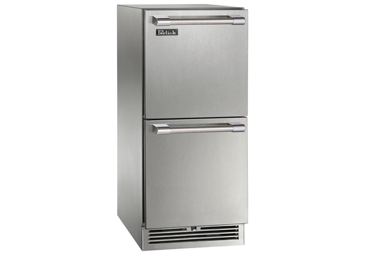 Perlick 15 inch Signature Series Outdoor Refrigerator Drawers, Stainless Steel